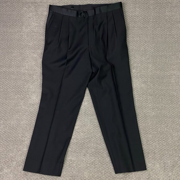 Jack Victor Tuxedo Jacket 44R Pants 38R Black Men's Formal Wear Duke Super 100s - Picture 12 of 16